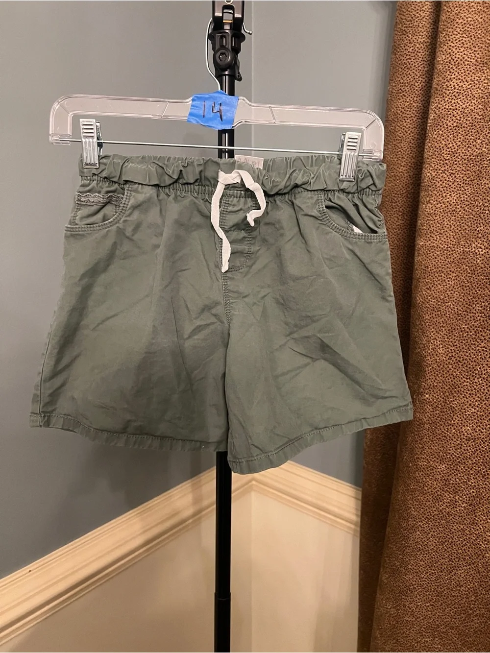 Carter's Olive Green Drawstring‎ Waist Shorts